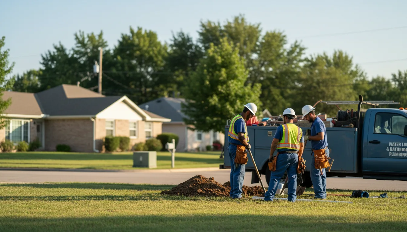 Residential water line and bathroom plumbing service in Hondo, NM